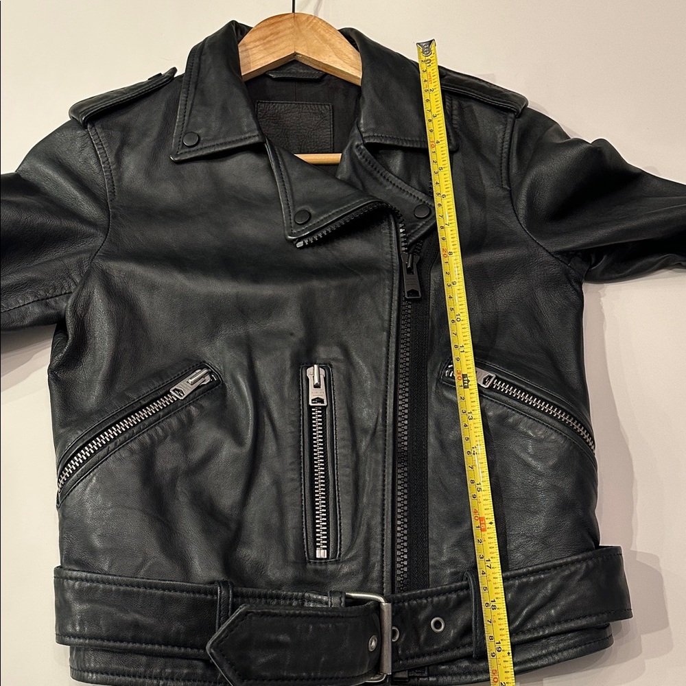 All Saints Wyatt Zip Biker Jacket Size US 2 UK 6 EU 34 - Picture 6 of 8